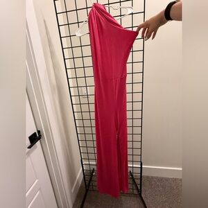 Elegant Pink Sparkly Jumpsuit